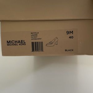 Black Patent Leather “Loafer” pumps. Size 9